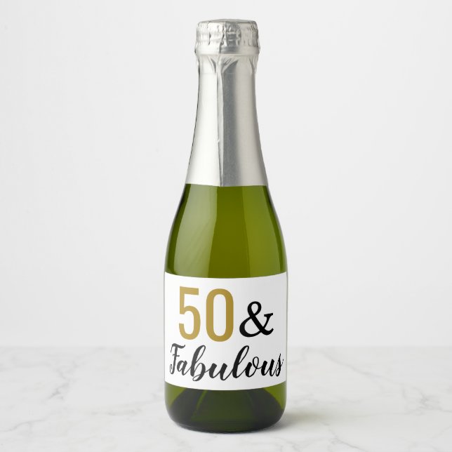 50 & Fabulous Fiftieth Birthday Party Gefallen (Vorderseite)