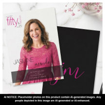 50 & Fabulous Foto-Overlay-Monogramm Geburtstag