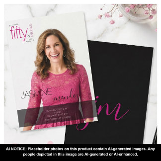 50 & Fabulous Foto-Overlay-Monogramm Geburtstag Einladung