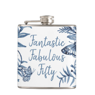 50 & Fabulous Geburtstag Fünfzigste 50. Feier Flachmann