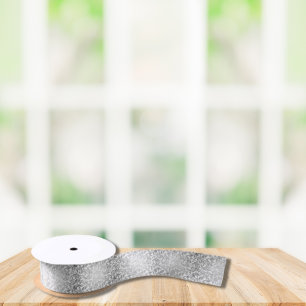 50 & Fabulous Geburtstag Silberdekorative Wirbel Satinband