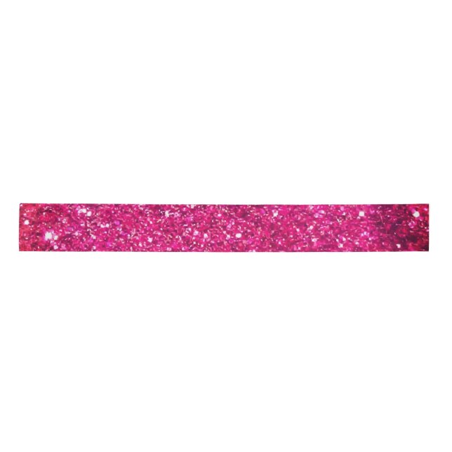 50& Fabulous Gold Hot Pink Glittery Glam Satinband (Vorderseite)