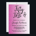 50 Fabulous Hot Pink Glitzer 50. Geburtstag Einladung<br><div class="desc">Dieses stilvolle 40. Geburtstagsdesign auf einem warmen,  rosa Glitzer-Hintergrund lädt zum 50. Geburtstag zum Verweilen ein und lädt zum 50. Geburtstag zum Verweilen ein. Die Wörter 50 und Fab sind Set mit modernen Schriften. Exklusiv für Sie von Happy Dolphin Studio entworfen!</div>
