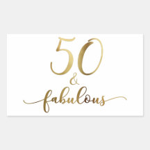 "50 & Fabulous" Imitate Gold, v5 Geburtstagskuer