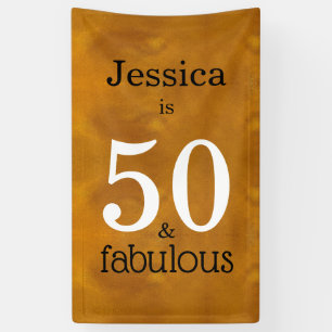 50 & Fabulous Imitats Gold Simple 50. Geburtstagsp Banner