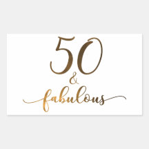 "50 & Fabulous" Imitats Gold, v4 Geburtstagskuer