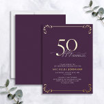 50 & Fabulous Lila & Gold Calligraphy Birthday Folieneinladung<br><div class="desc">Es ist dein besonderer Geburtstag, und es ist an der Zeit zu feiern! Will du, den besten Bash in der Stadt zu werfen? Mit dieser 50 & Fabulous Lila & Gold Calligraphy Birthday Foil Invitation starten Sie ganz stilvoll. Es wird sicher sein, den Ton für eine glamouröse Feier Set. Diese...</div>