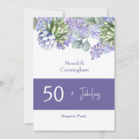 50 & Fabulous Lila Lilacs Watercolor II