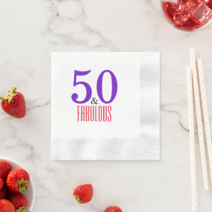50 & Fabulous Minimale Geburtstagsfeier Serviette