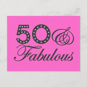 50 & Fabulous Postcard Postkarte