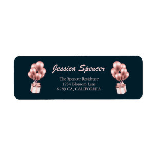50 & Fabulous Rose Gold Geburtstags Rücksendeadres