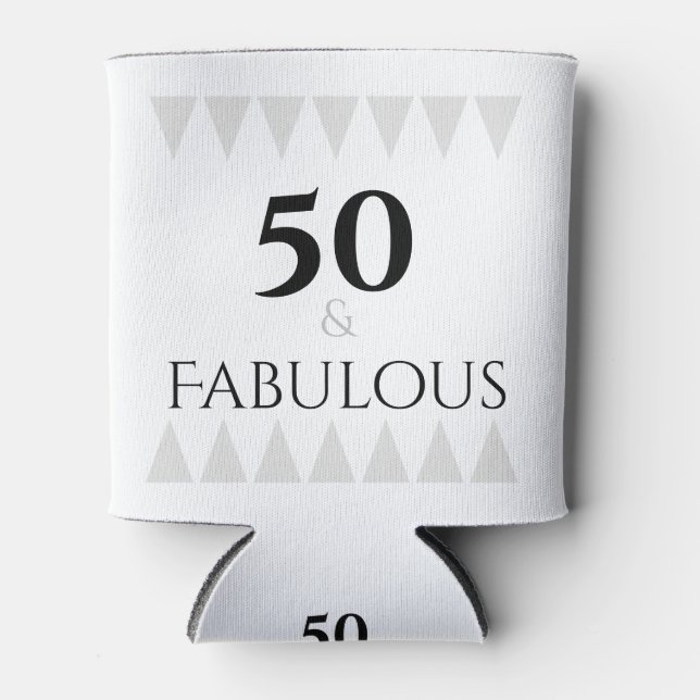 50 & Fabulous stylish Silver Black Dosenkühler (Vorderseite)