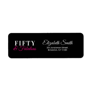 50 & Fantastisch Chic Hot Pink & Schwarz 50. Gebur