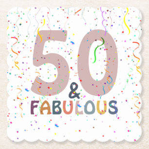 50 & Fantastisch Cute Konfetti Rosa Trendige Typog Untersetzer