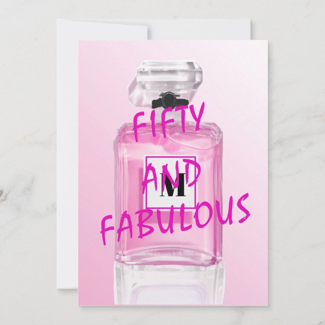 50 Fantastisch-Französisch-Chic Pink-Parfüm-Monogr Einladung (Rückseite)
