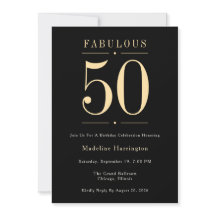 50 & Fantastisch Schwarzes Gold 50. Geburtstagsfei
