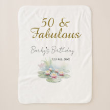 50 & fantastischer goldener Wasserlotus-Lilien-Was