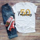 50 Fantastisches und fabelhaftes Gold Glitzer Pins T-Shirt<br><div class="desc">Dieses Design wurde mit digitaler Kunst erstellt. Sie können den Stil dieses Shirts ändern, indem Sie Mehr > unter der Option Stil auswählen. Es kann personalisiert werden, indem Sie auf die Schaltfläche Anpassen klicken und die Farbe ändern, einen Namen, Initialen oder Ihre Lieblingswörter hinzufügen. Kontaktieren Sie mich unter colorflowcreations@gmail.com ,...</div>