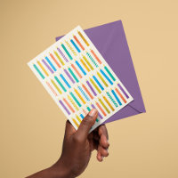 50 Farbige Kerzen Geburtstagskarte