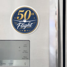 50. Flug goldenes Flugzeug Reiseandenken