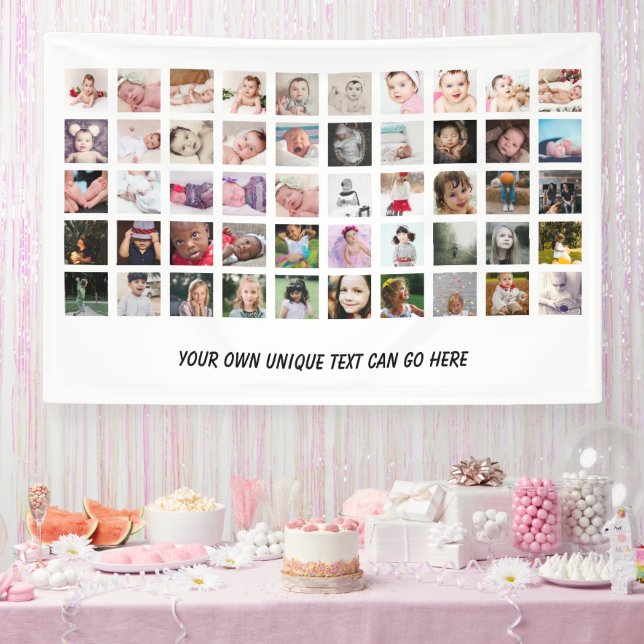 50 Foto Collage einzigartige personalisierte DIY Banner (Party)