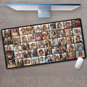 50-Foto-Collage-Raster - Skripttext - Schwarz Schreibtischunterlage