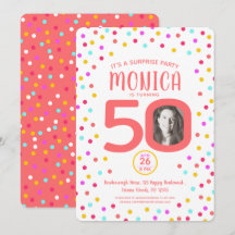 50. Foto Lebendkorallenkonfetti Geburtstag