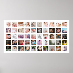 50 FotoCollage Personalisiert Poster
