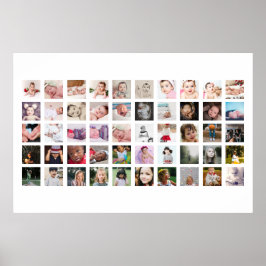 50 FotoCollage Personalisiert Poster