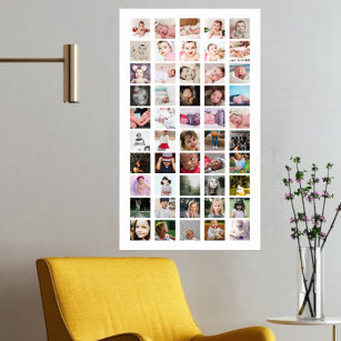 50 FotoCollage Personalisiert Poster