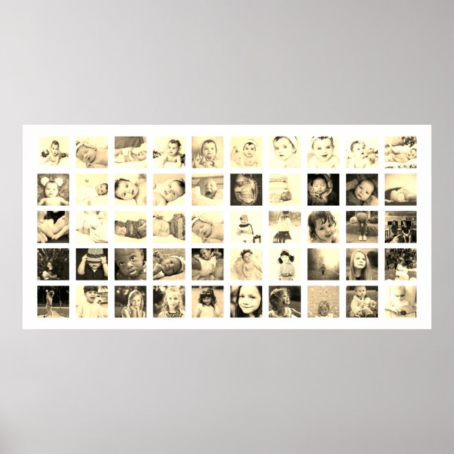50 Fotomaterial Personalisiert (Sepia) Poster (Vorne)