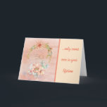 50. Friend Birthday Watercolor Cactus Karte<br><div class="desc">50. Geburtstagskarte in einem schönen Aquarellmuster in hellen und gedämpften Orangen</div>