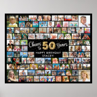 50. Geburtstag 100 Fotos Schwarzes Gold jubeln bis