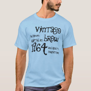 50. Geburtstag 1964 Vintag Brew Blue und Black T-Shirt