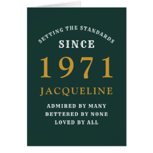 50. Geburtstag 1971 Grünes Gold für ihr Personalis
