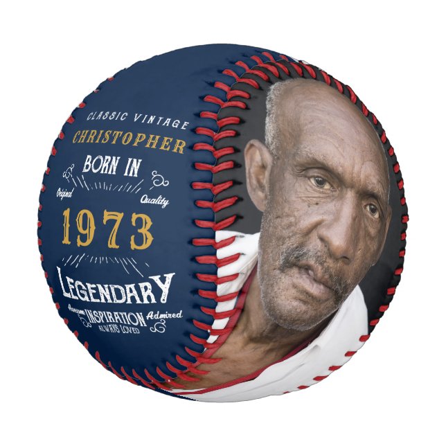 50. Geburtstag 1973 Monogram Foto Legendary Baseball (Schrägansicht)