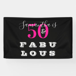 50. Geburtstag 50 fabelhafte Hot Pink Geburtstagsp Banner