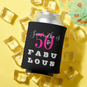 50. Geburtstag 50 fabelhafte Hot Pink Geburtstagsp Dosenkühler