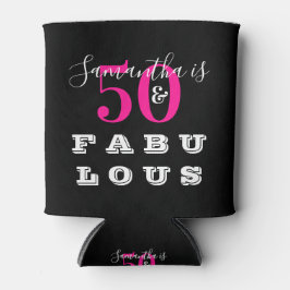 50. Geburtstag 50 fabelhafte Hot Pink Geburtstagsp Dosenkühler