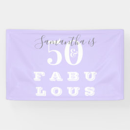 50. Geburtstag 50 fabelhafte Lila Geburtstagsparty Banner
