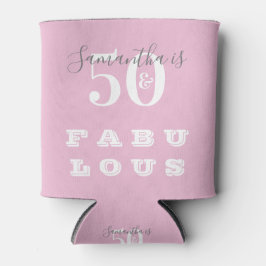 50. Geburtstag 50 fabelhafte Pink Gray Geburtstags Dosenkühler