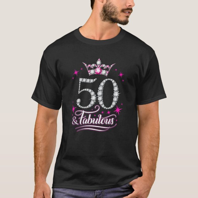 50. Geburtstag. 50 Frauen, meine Damen T-Shirt (Vorderseite)