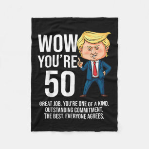 50. Geburtstag 50 Jahre alter Funny Trump Republik Fleecedecke