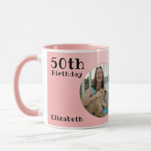 50. Geburtstag 50 Jahre alter Text Foto Vorlage Ro Tasse