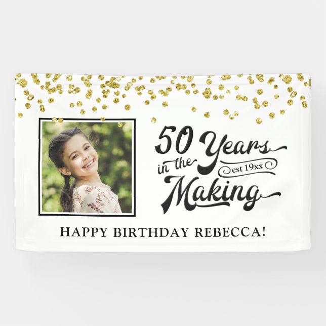 50. Geburtstag 50 JAHRE IM MAKING-Foto Banner (Horizontal)