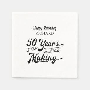 50. Geburtstag 50 JAHRE IM MAKING Personalisiert Serviette