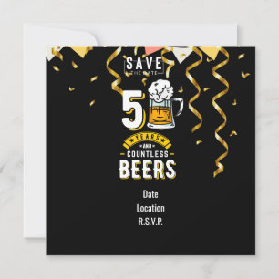 50. Geburtstag 50 Jahre & zahllose Biere Save The Date