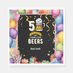50. Geburtstag 50 Jahre & zahllose Biere Serviette