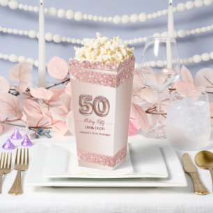 50. Geburtstag 50 sieht gut aus Roségold Geschenkschachtel