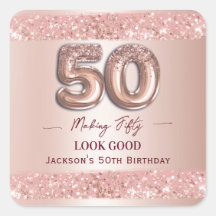 50. Geburtstag 50 sieht gut aus Roségold